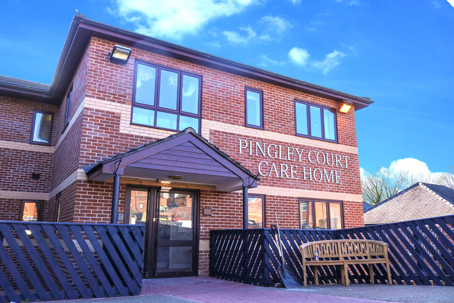 Home front with blue sky